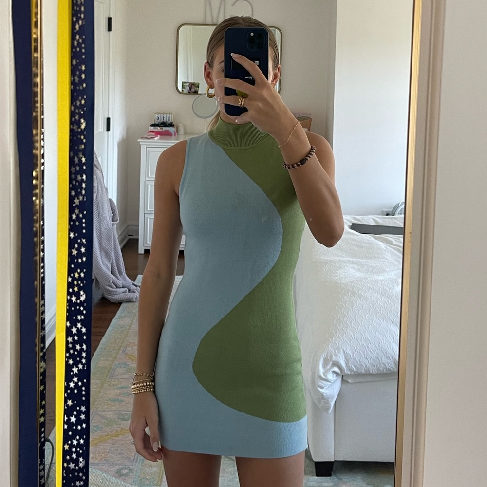 Green and Blue dress